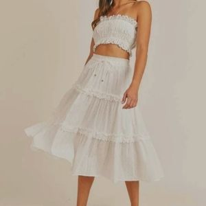 Boho skirt and top set